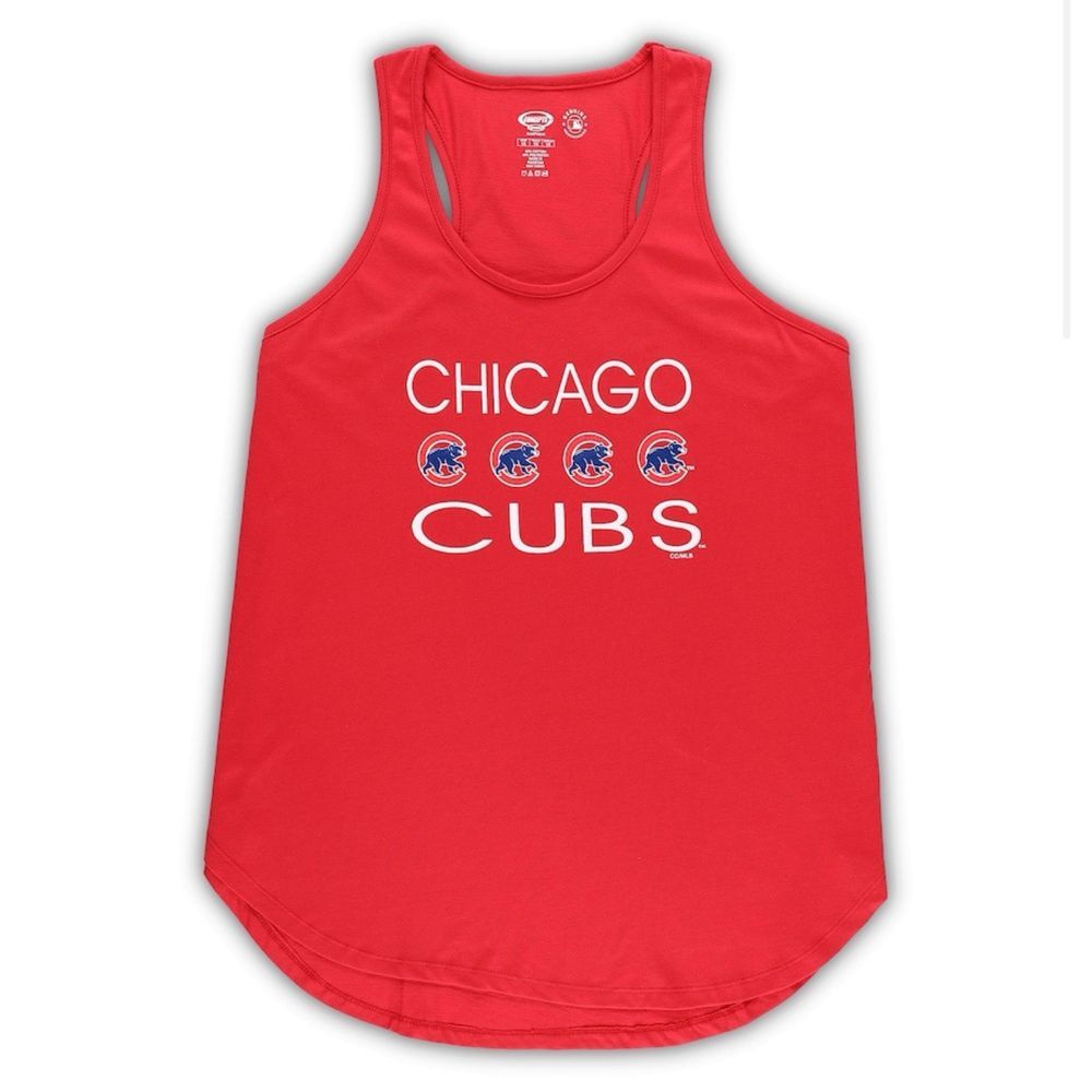 Women's XL‎ Concepts Sport Red Chicago Cubs Meter Tank Top Sleepwear Shirt NEW